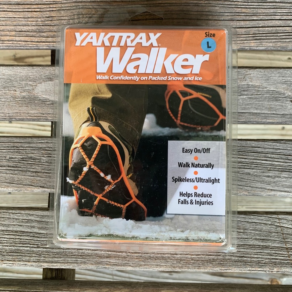 Yaktrax Walker Black Large Ice Grips Snow Winter Shoe Traction Unisex 10815 NEW